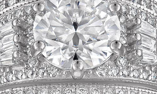 Fzn Moissanite Ring In Silver