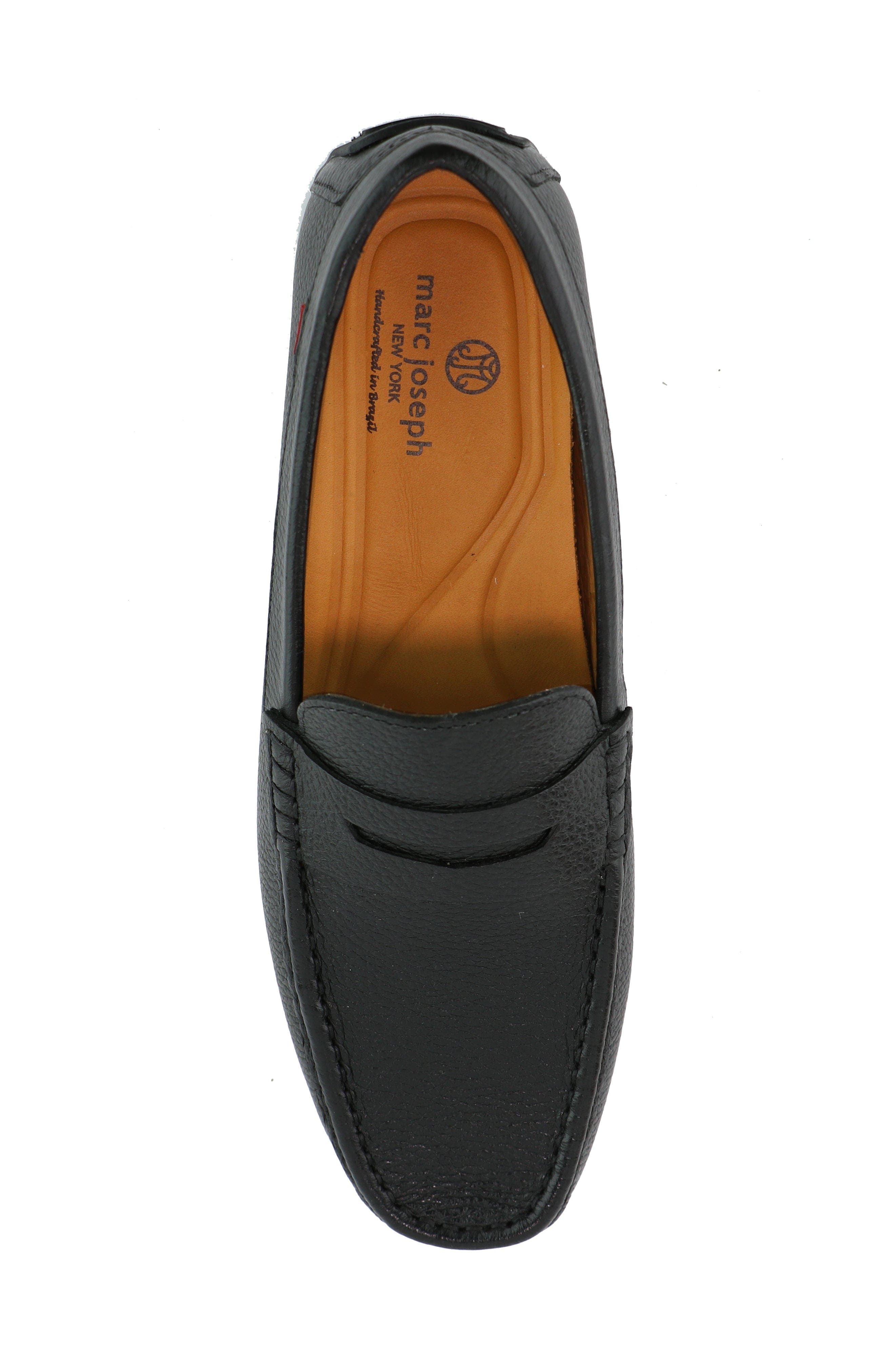 West Village Leather Slip On Penny Loafer, Alternate, color, Black Grainy Leather