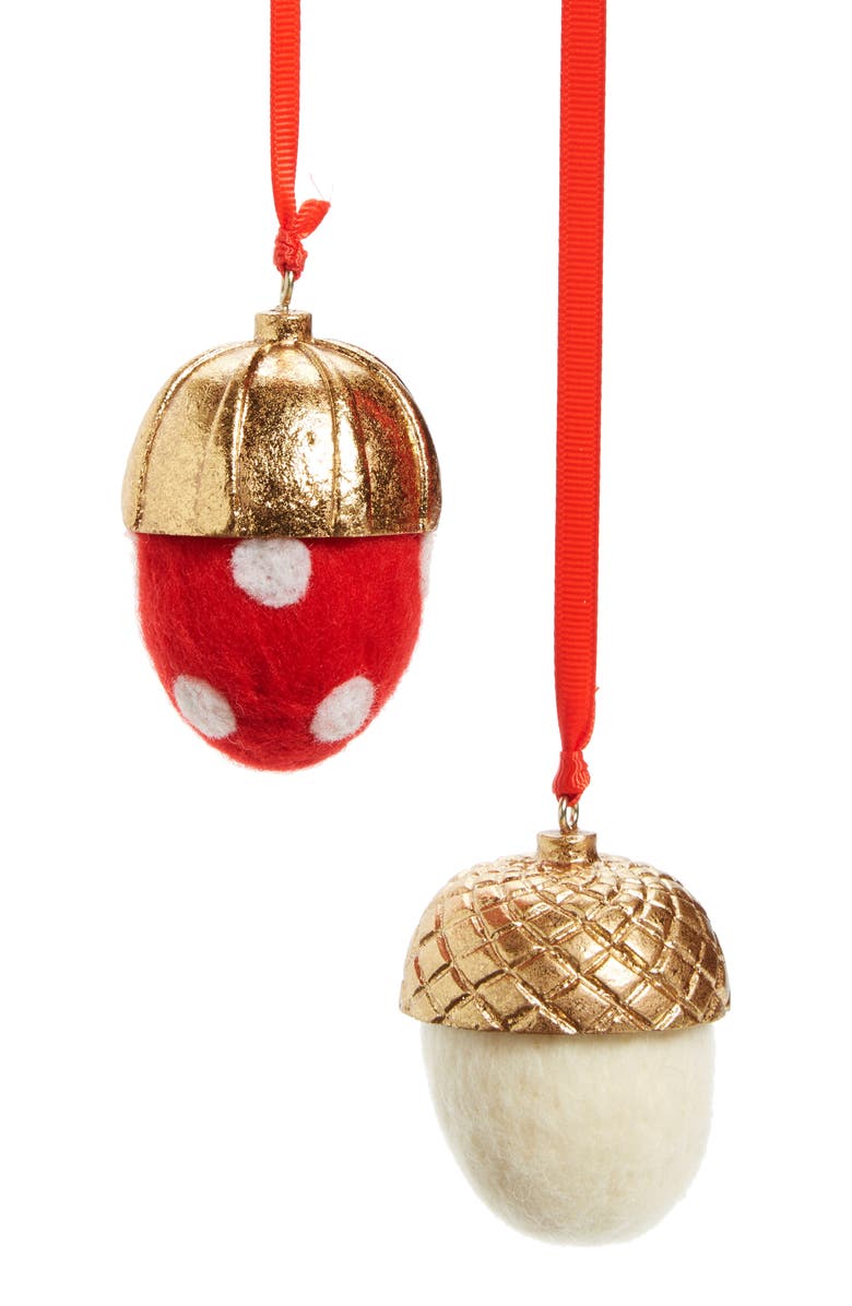 NORDSTROM AT HOME Set of 2 Acorn Ornaments, Main, color, 