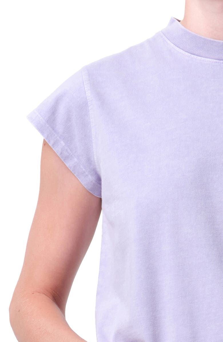AGOLDE Long Line Bryce Cap Sleeve T-Shirt, Alternate, color, Acid Lilac Lilac