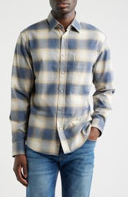 BOSS Owen Relaxed Fit Plaid Cotton Flannel Button-Up Shirt