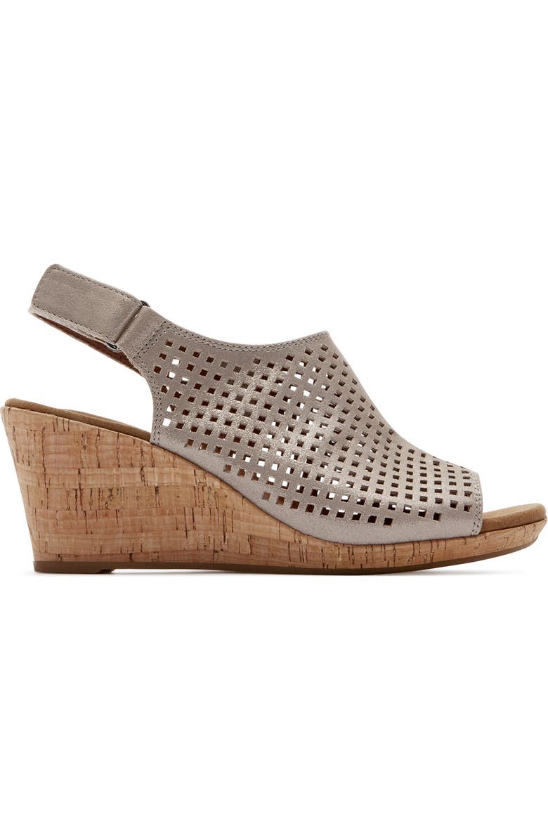 Rockport Briah Perforated Wedge Sandal - Wide Width Available, Alternate, color,