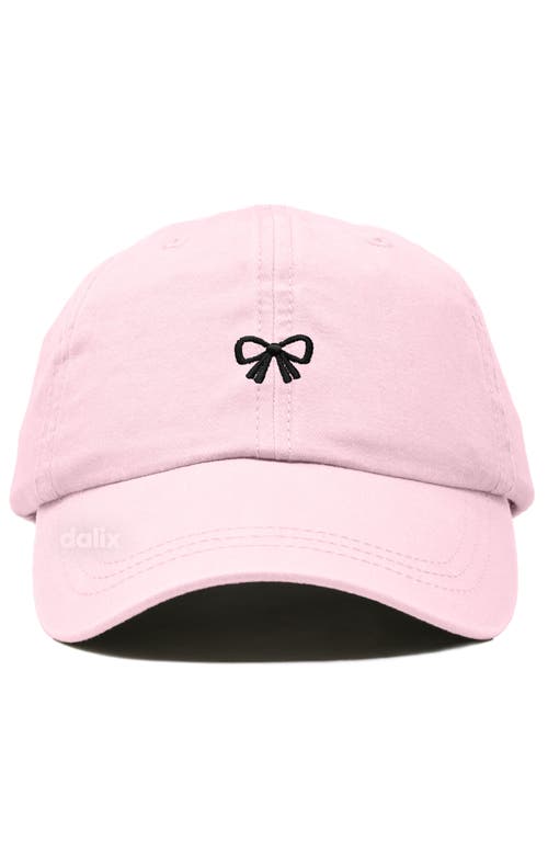 Dalix Bow Dad Cap In Pink