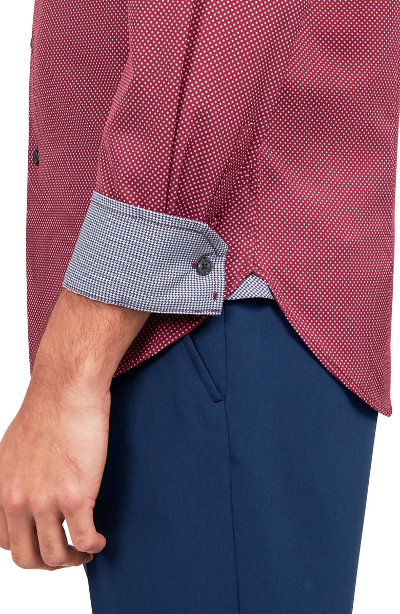 W.R.K Trim Fit Performance Stretch Dot Dress Shirt, Alternate, color,