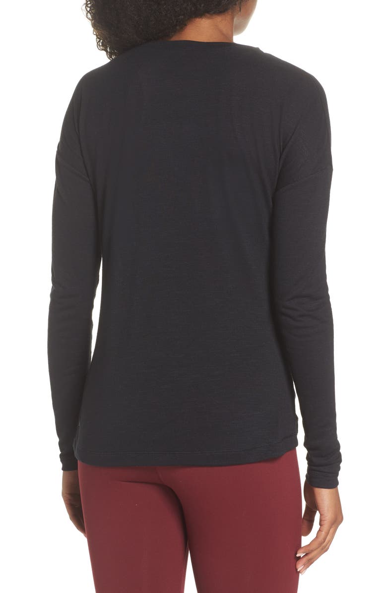 Zella So Graceful Ruched Tee, Alternate, color, 