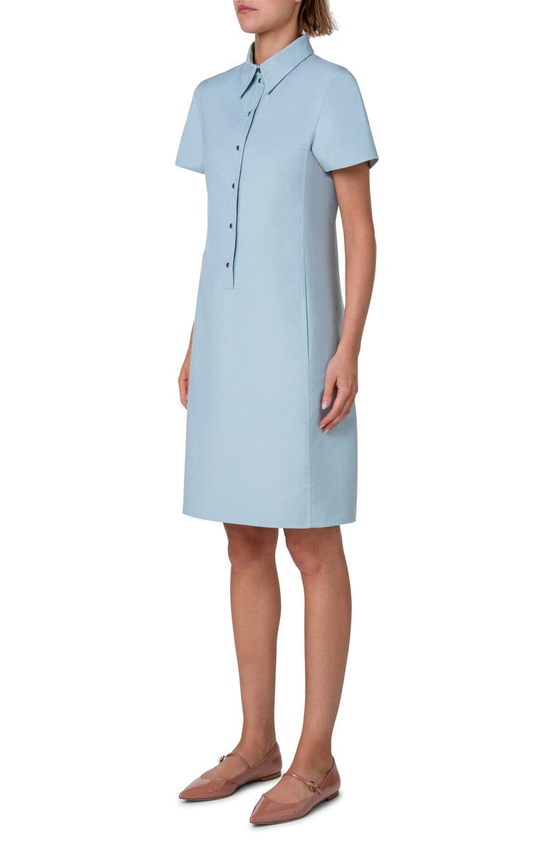 Akris Cotton & Silk Blend Polo Dress, Alternate, color,