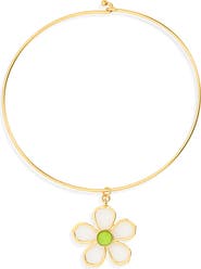 Karine Sultan Bloom Pendant Collar Necklace