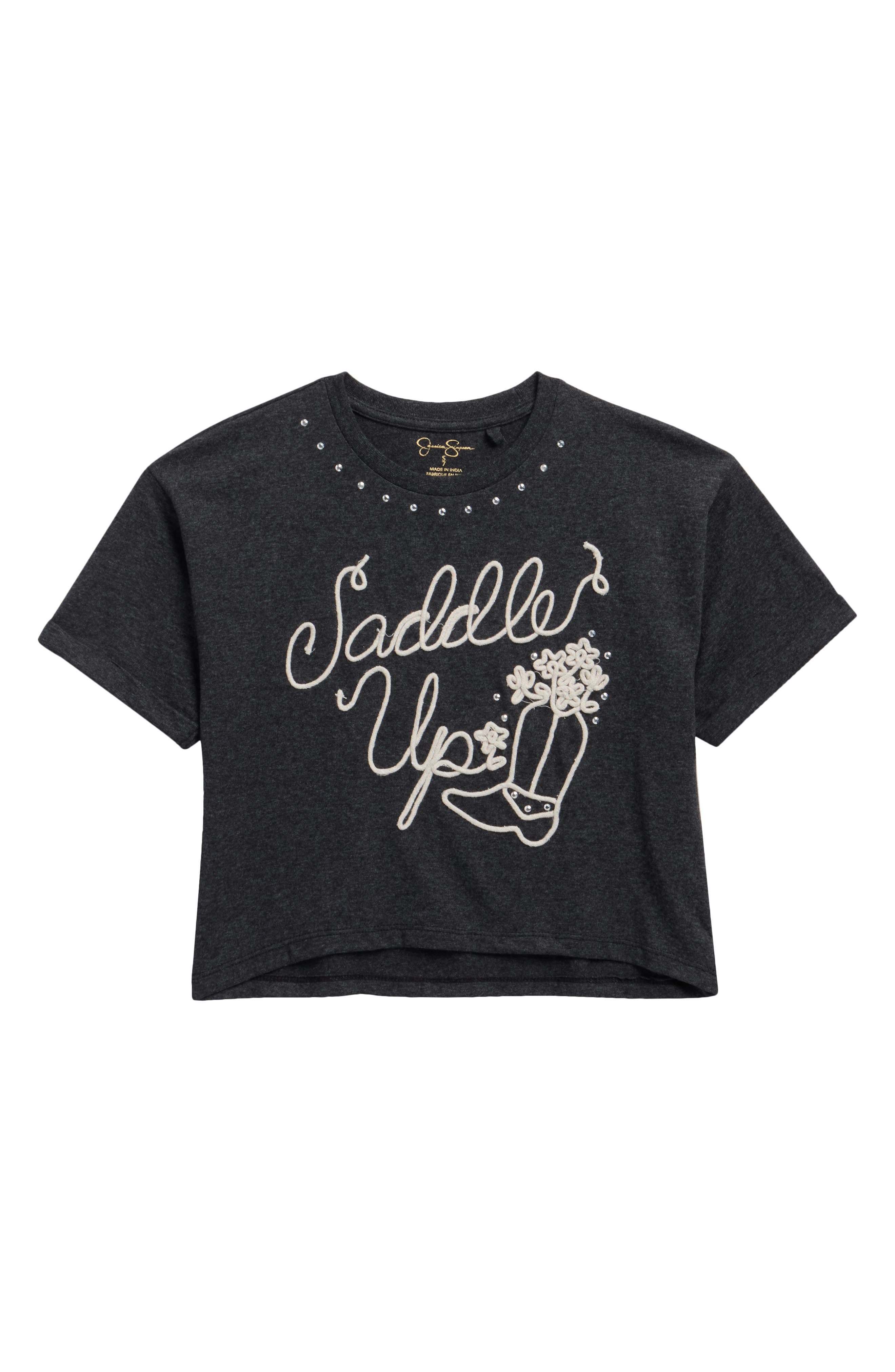 Jessica Simpson Kids' Cuff Graphic T-Shirt