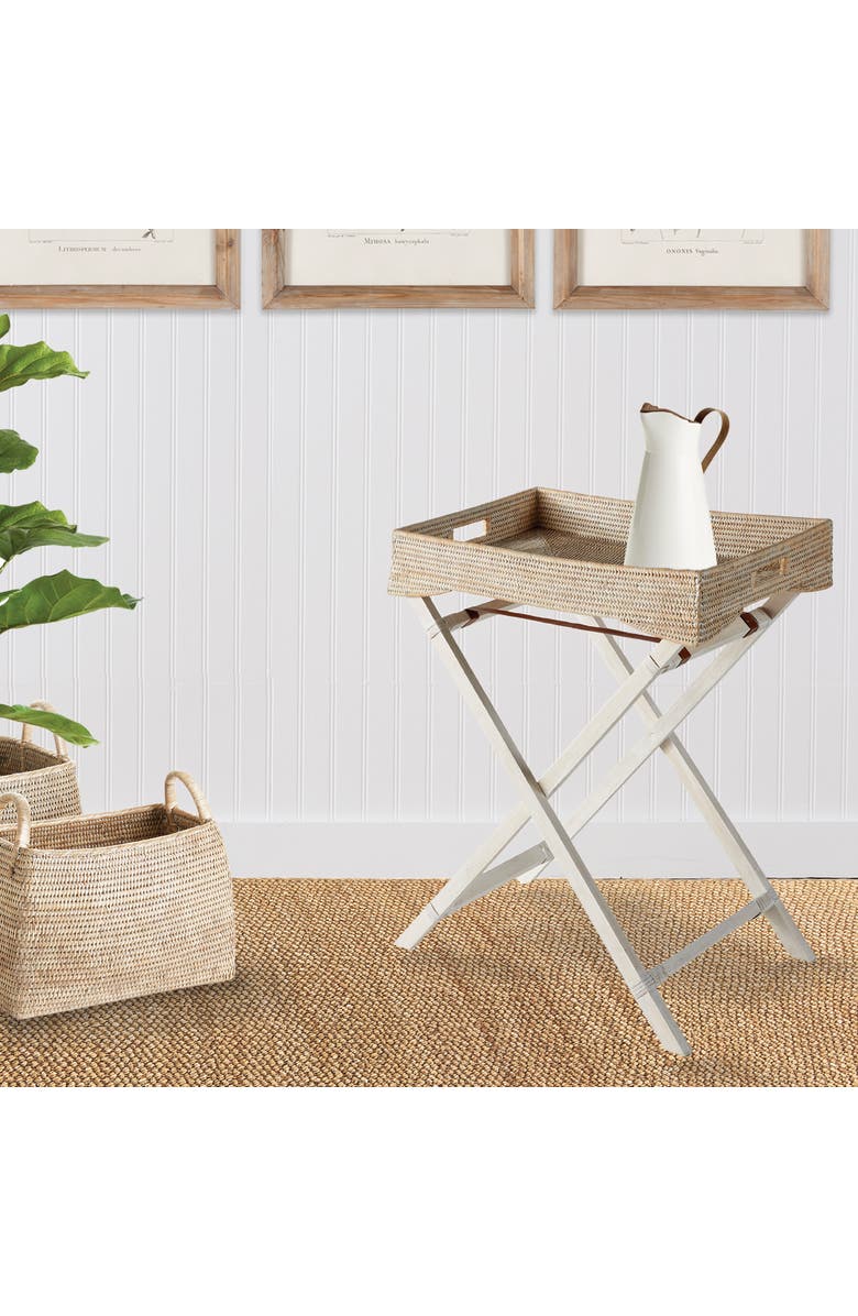 Napa Home & Garden Burma Rattan Butler Tray Table, Alternate, color, Brown