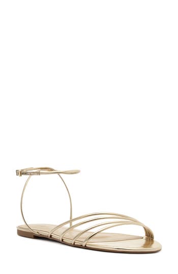 Schutz Inez Ankle Strap Sandal In Silver