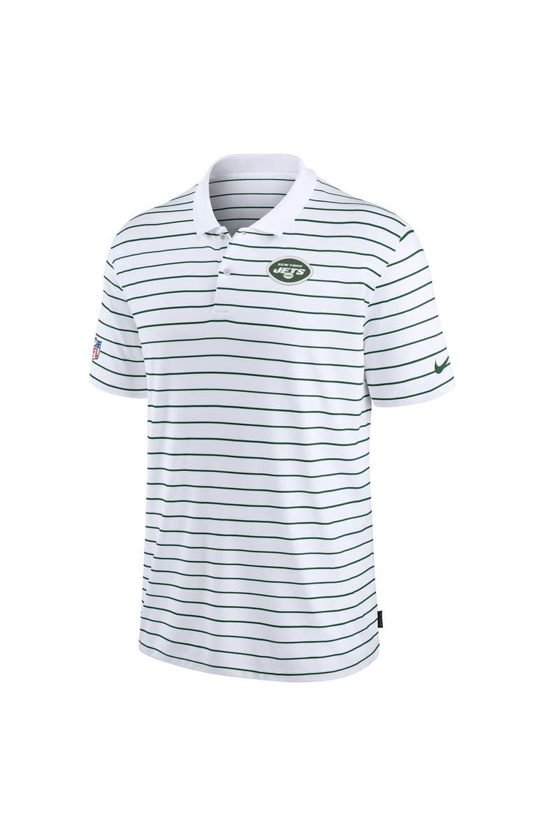 Nike Men's Nike White New York Jets Sideline Lock Up Victory Performance Polo, Alternate, color, 