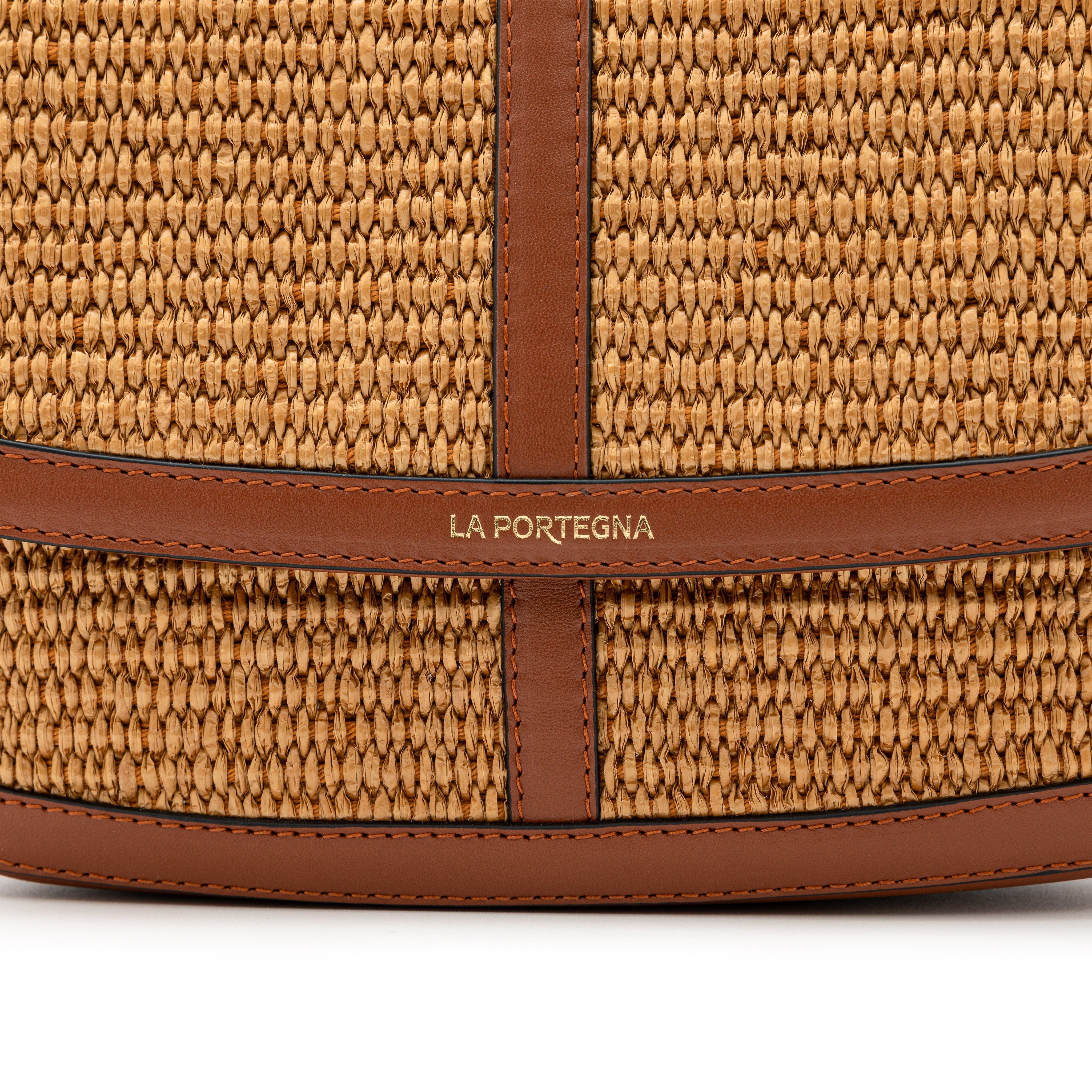 Lucía Jute Bag With Leather Details, Alternate, color, Light Brown