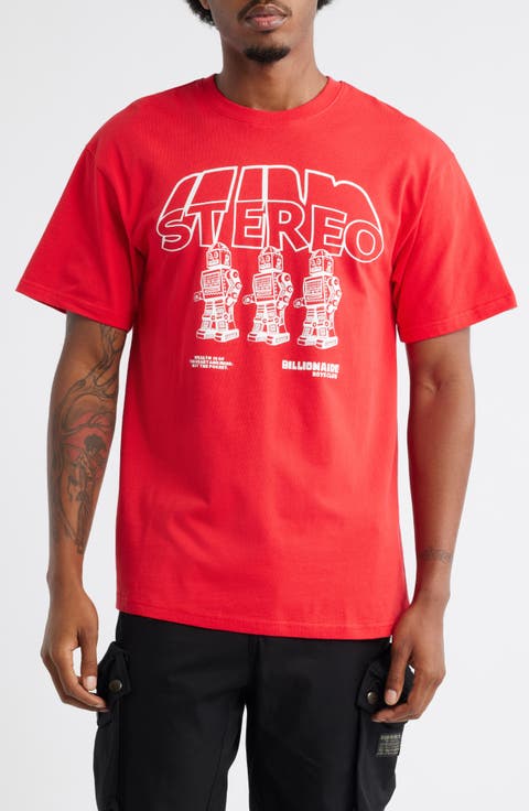 Stereo Cotton Graphic T-Shirt
