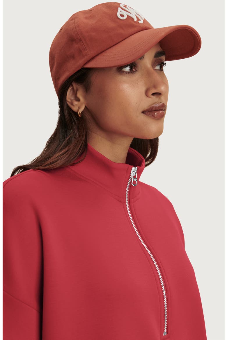 Ritchie Short Sleeve Half Zip, Alternate, color, RICH RASPBERRY