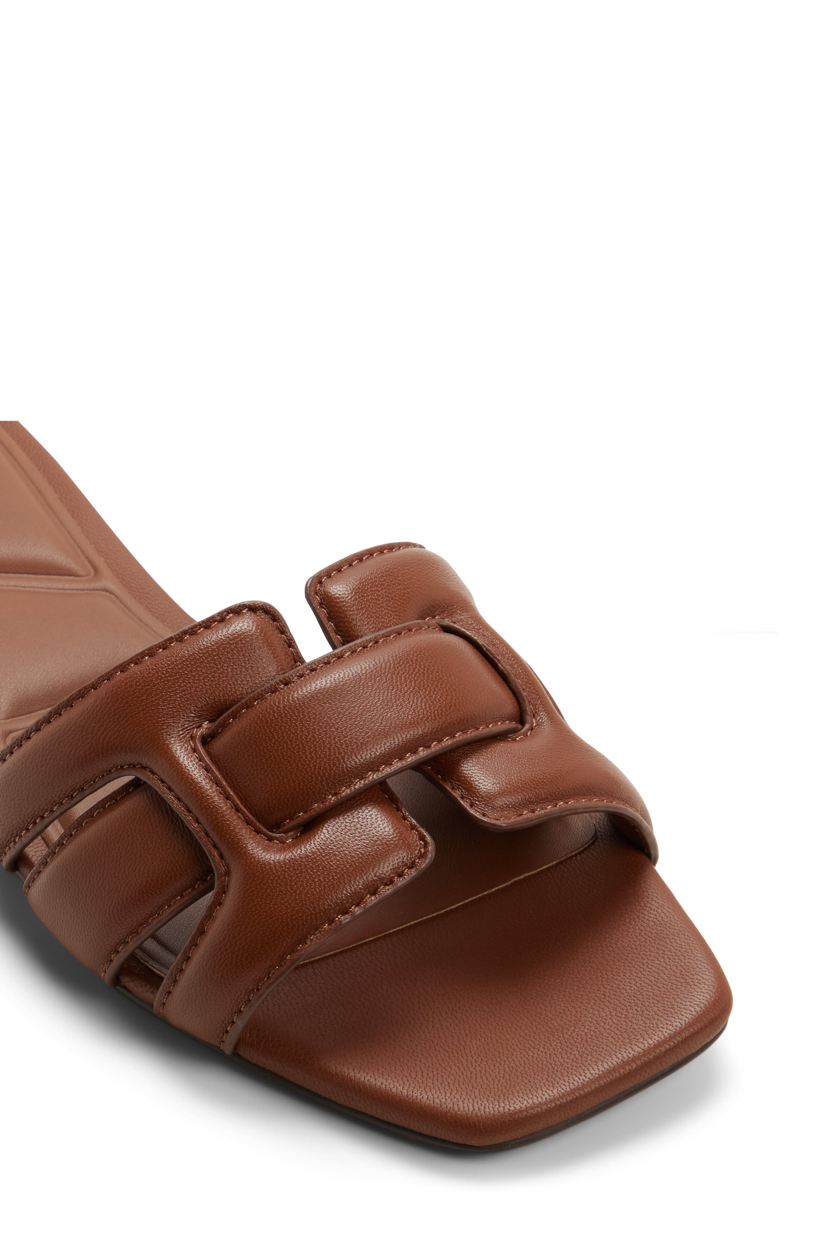 Elenaria Slide Sandal, Alternate, color, MEDIUM BROWN