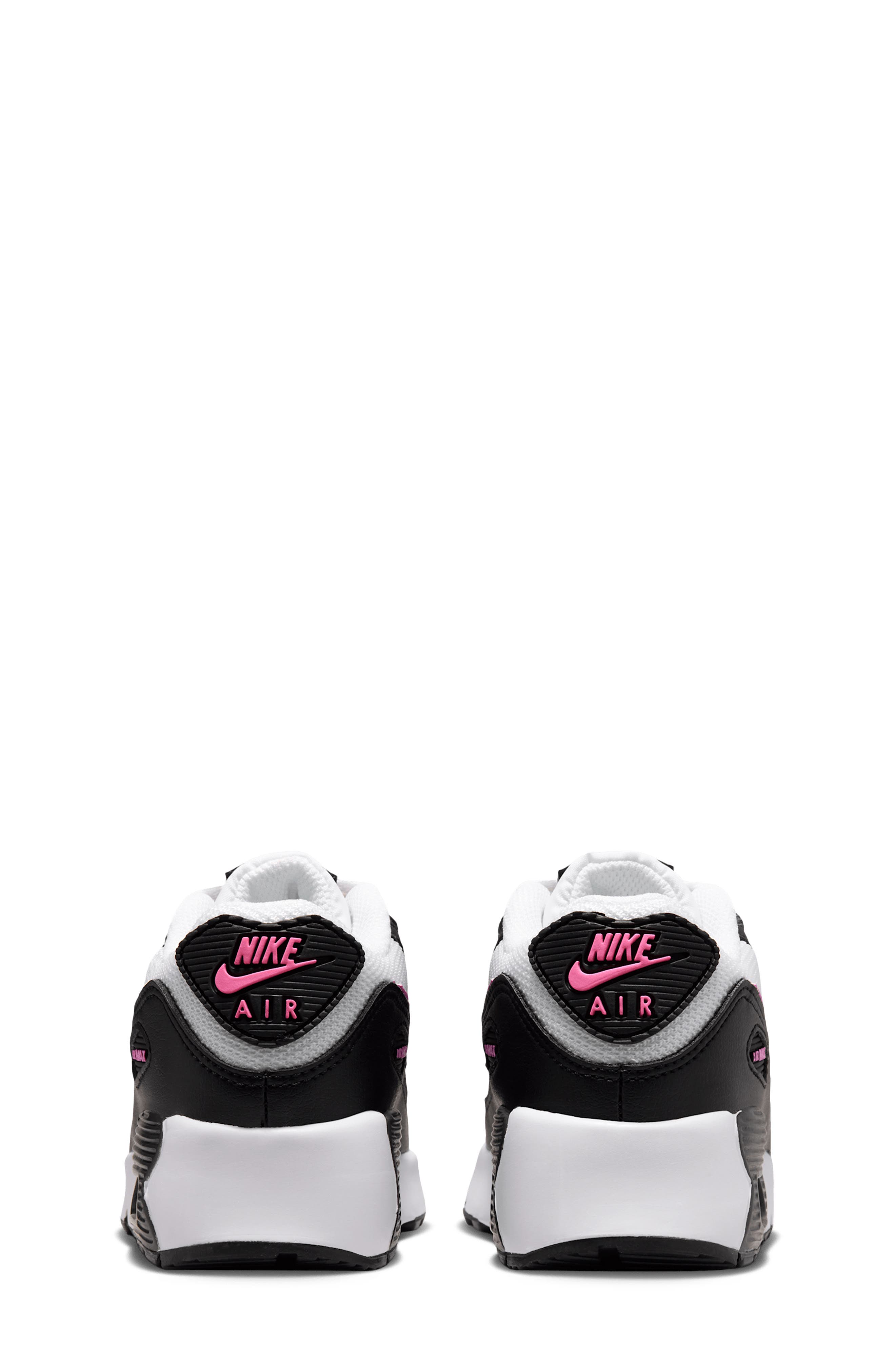 Kids' Air Max 90 Mesh Sneaker, Alternate, color, WHITE/BLACK/ANTHRACITE/PINK