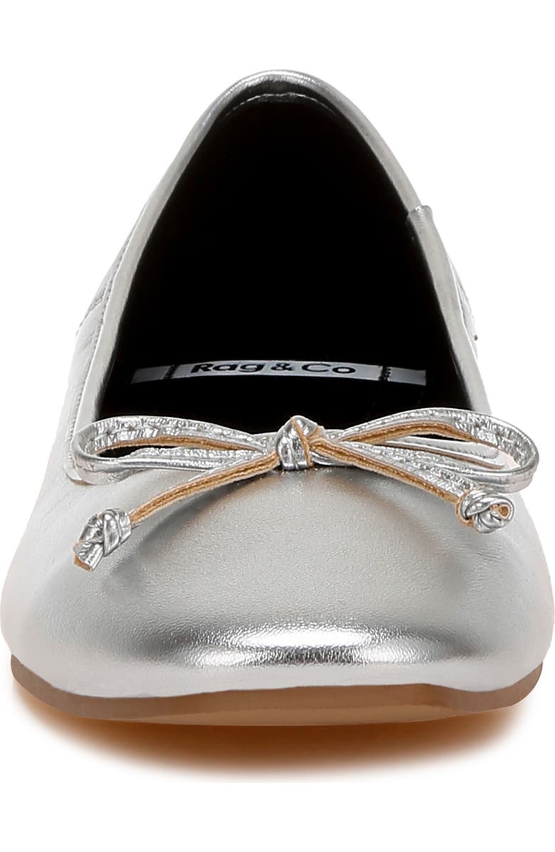 Rag & Co Ipara Ballet Flat, Alternate, color, Silver