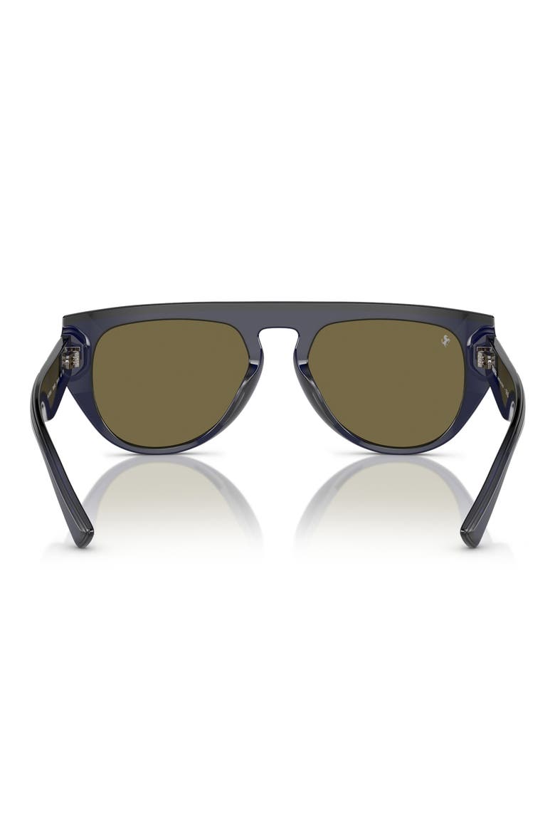 56mm Pilot Sunglasses, Alternate, color, BLUE / BLUE MIRROR