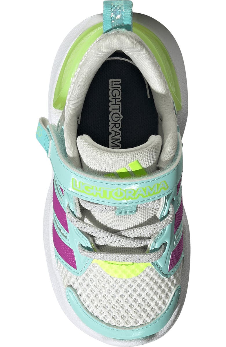 adidas Kids' Lightorama Sneaker, Alternate, color, White/ Purple Burst/ Lemon