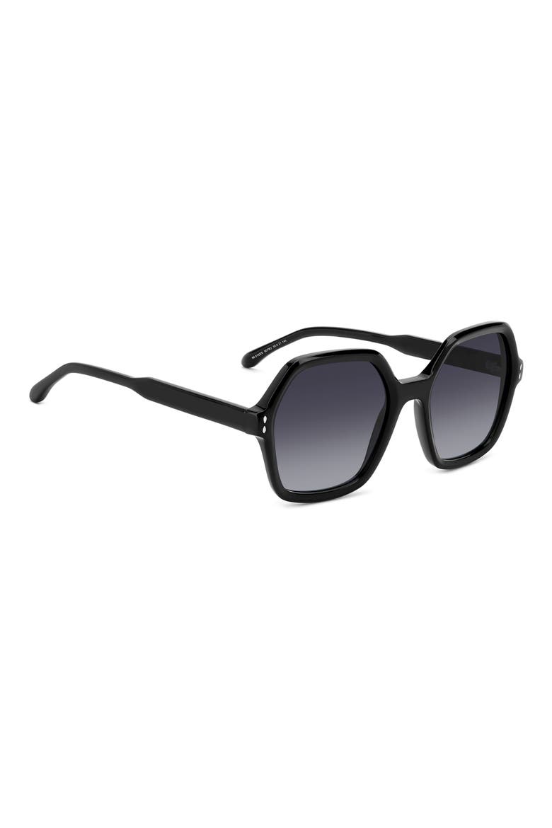 55mm Gradient Square Sunglasses, Alternate, color, BLACK/ GREY SHADED