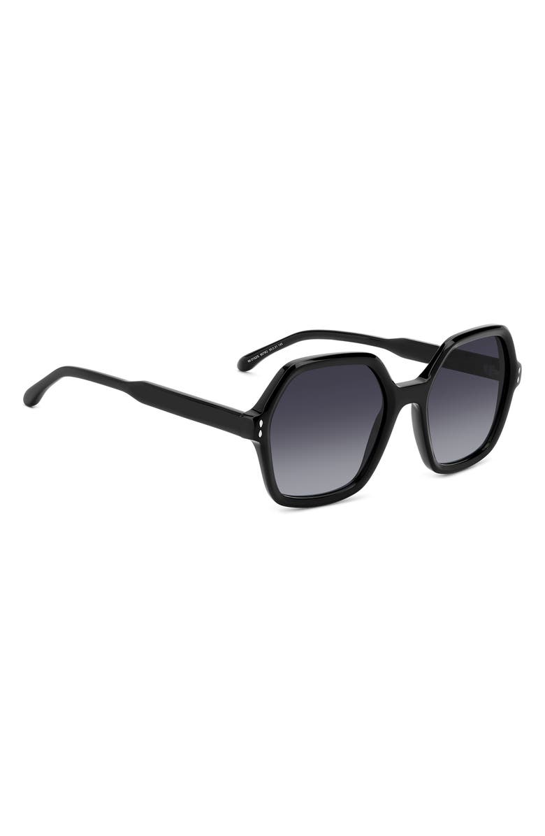 Isabel Marant 55mm Gradient Square Sunglasses, Alternate, color, Black/ Grey Shaded