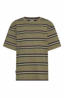 TINY TRIBE Kids' Stripe Rib Stretch Cotton T-Shirt