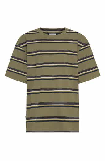 TINY TRIBE Kids' Stripe Rib Stretch Cotton T-Shirt