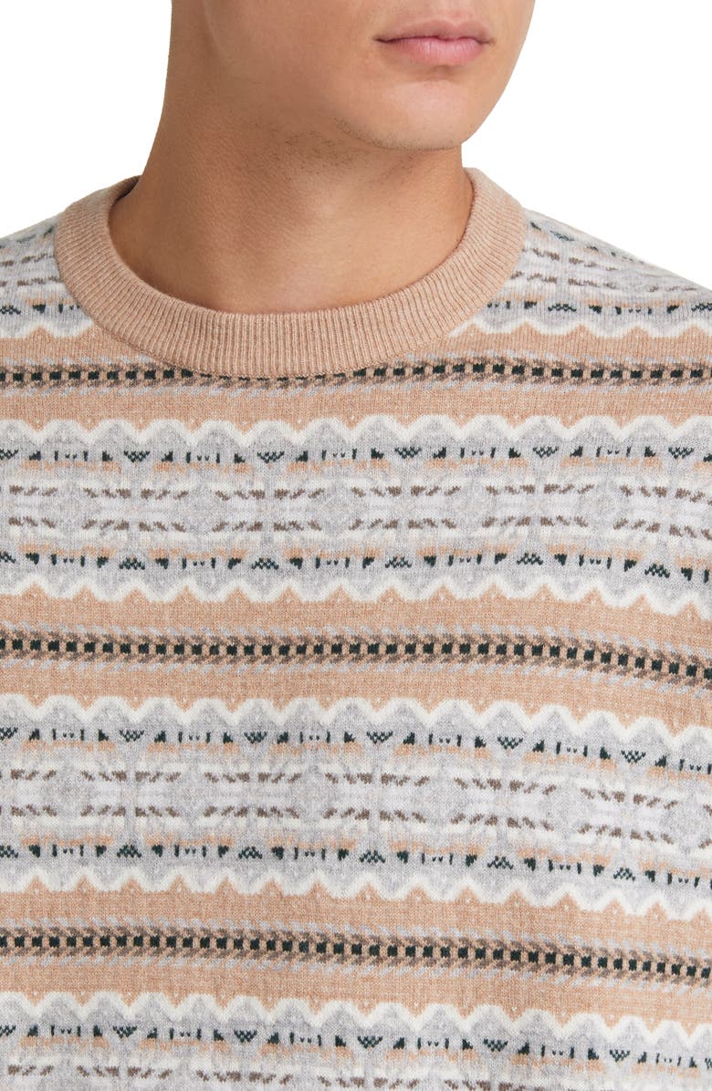 Reiss Plato Fair Isle Stripe Wool Sweater, Alternate, color, 