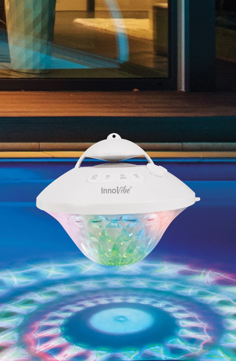 Innovibe LED Lightshow Floating Speaker, Alternate, color, White Clear