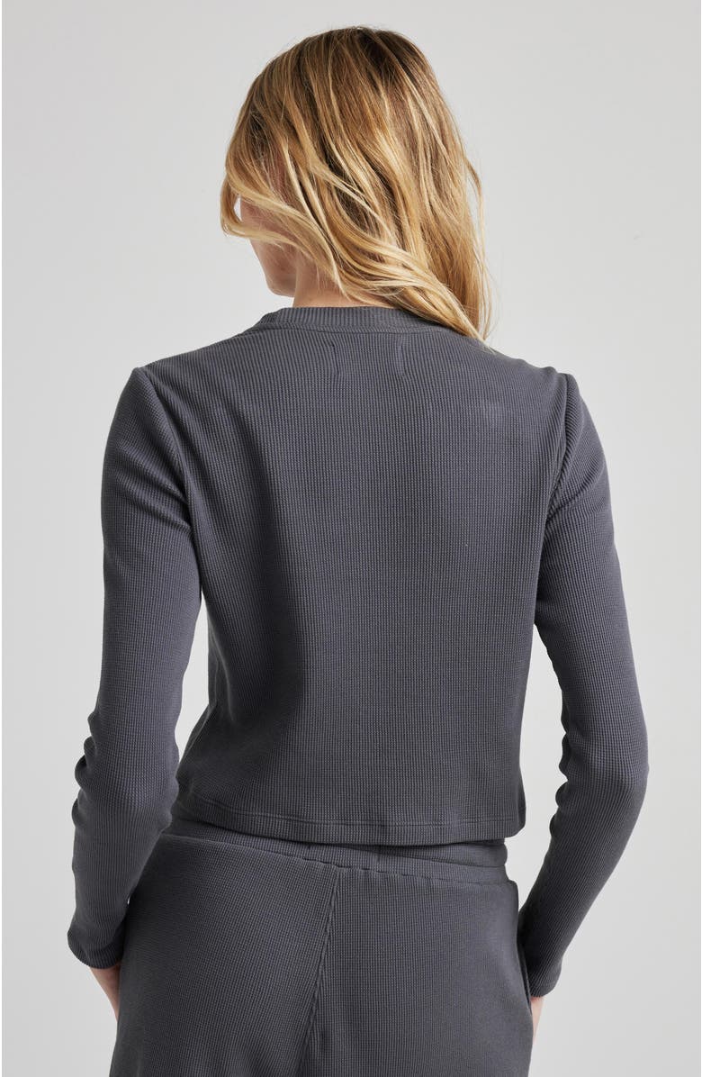 Losano Organic Cotton Long Sleeve Crew, Alternate, color, Charcoal