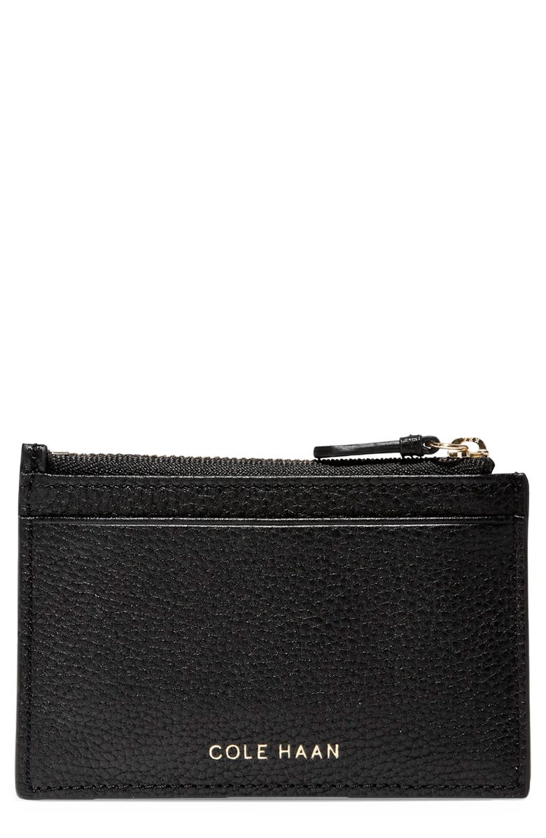 Cole Haan Top Zip Card Case, Main, color, 