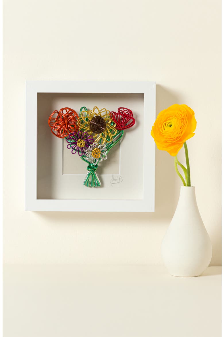 Where Love Grows Framed Wire Bouquet, Alternate, color, Multi