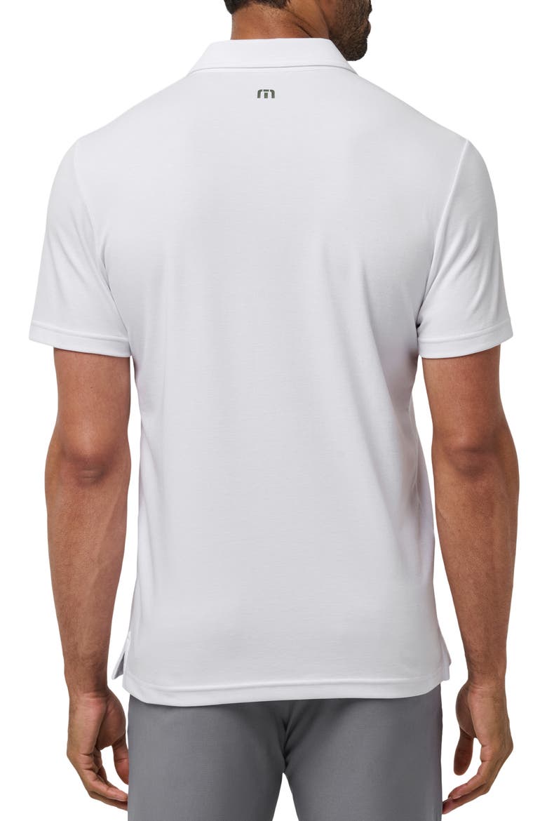Perfect Memory Chest Stripe Cotton Blend Piqué Polo, Alternate, color, WHITE