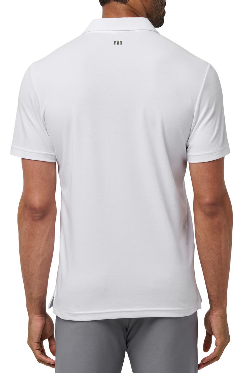 TravisMathew Perfect Memory Chest Stripe Cotton Blend Piqué Polo, Alternate, color, White