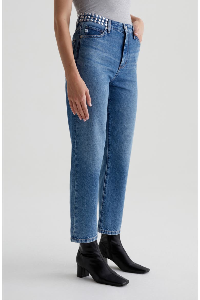 Rian Super High Waist Straight Leg Jeans, Alternate, color, ANGELENO