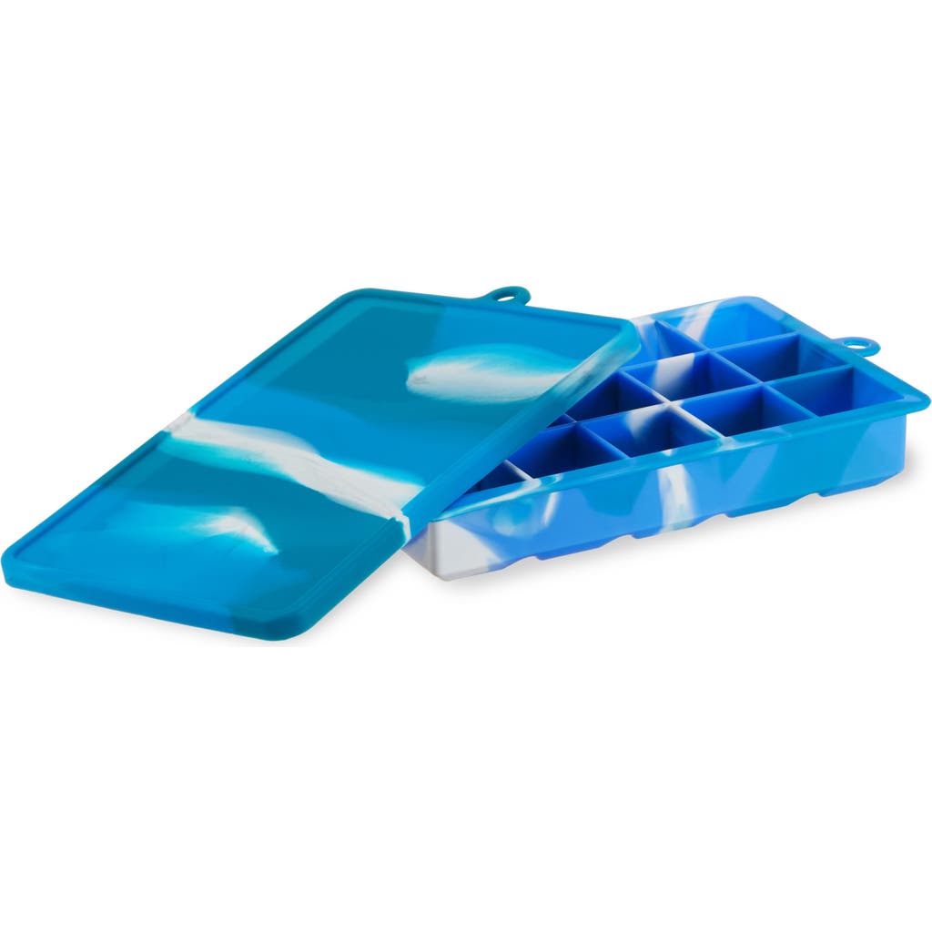 HOST 1.25" Ice Cube Tray with Lid in Blue Marble  product