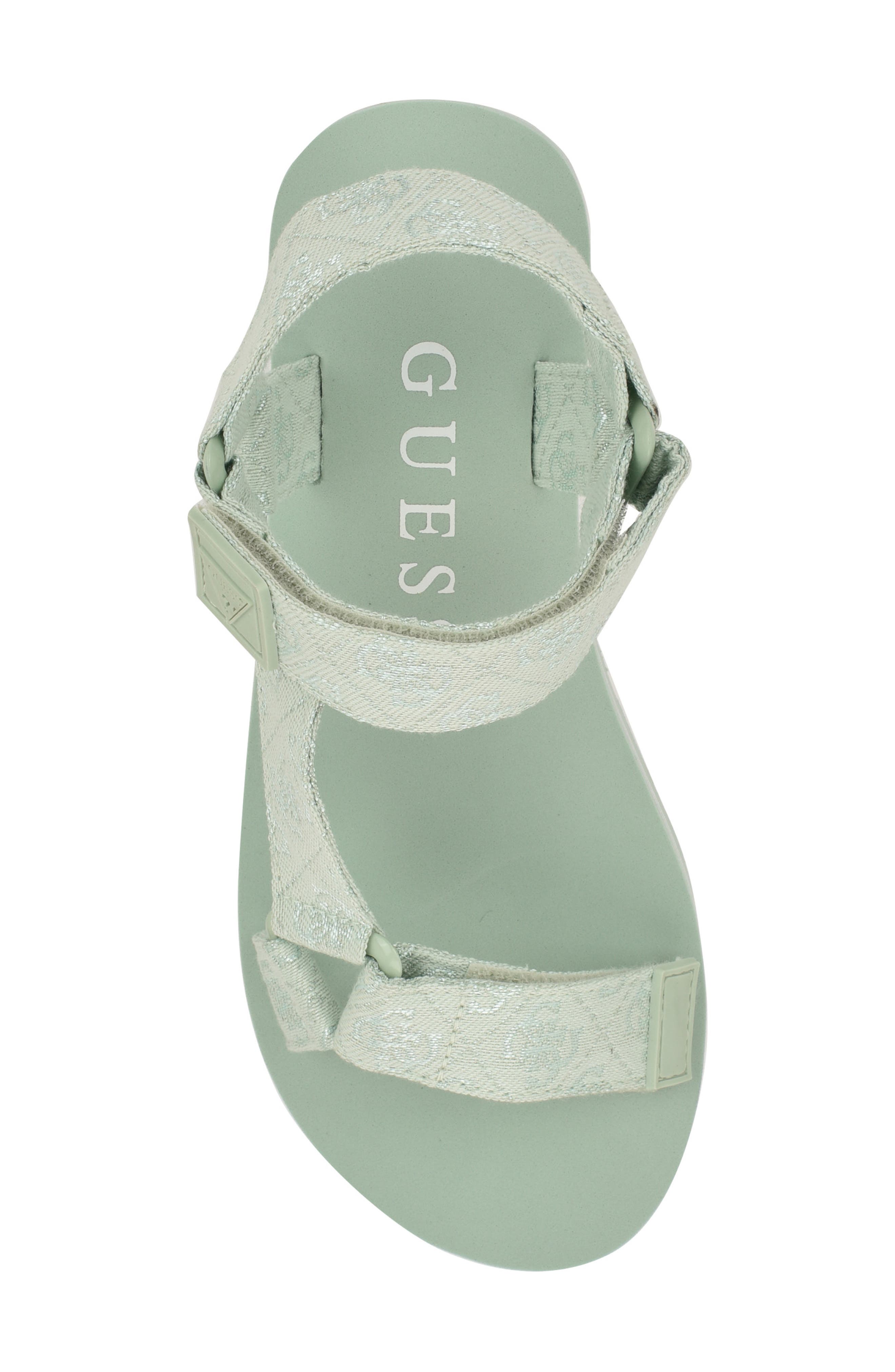 GUESS Avin Platform Sandal, Alternate, color, Light Green