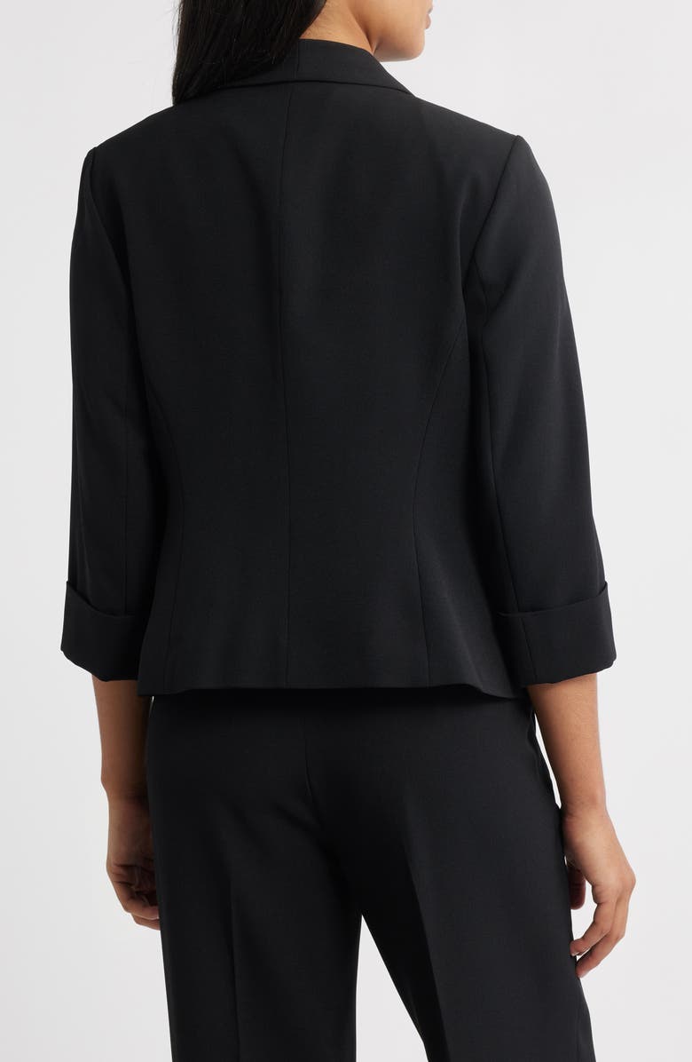 KASPER Shawl Collar Open Front Jacket, Alternate, color, Black