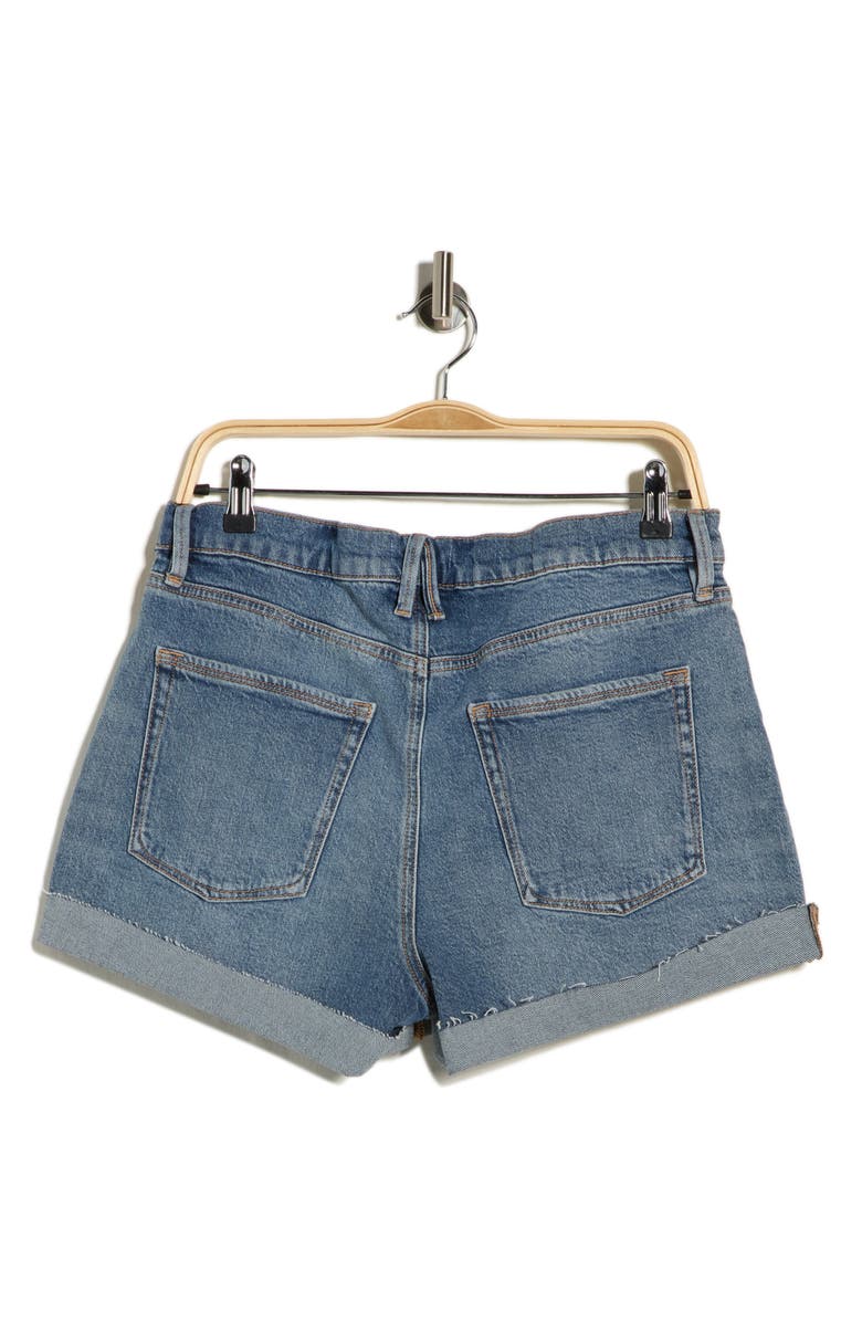 Good American Good High Waist Shorts, Alternate, color, Indigo575