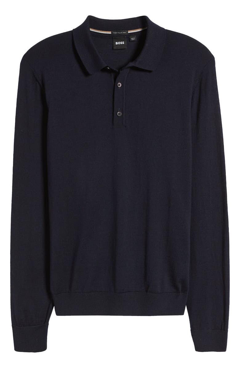 BOSS Lancione Wool Sweater Polo, Alternate, color,