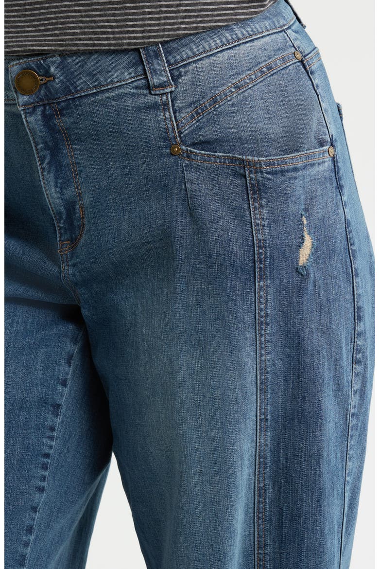 High Waist Ankle Barely Barrel Jeans, Alternate, color, MID BLUE ARTISANAL