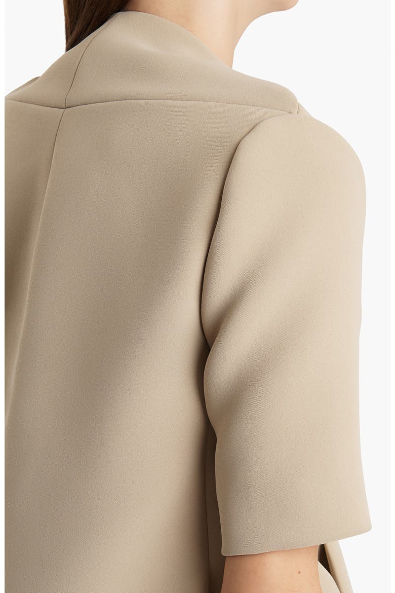 Franc Crepe Peplum Jacket, Alternate, color, TEA STAIN