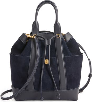 Goody Suede & Leather Bucket Bag