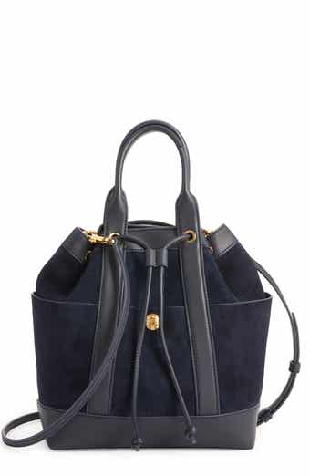 Veronica Beard Goody Suede & Leather Bucket Bag