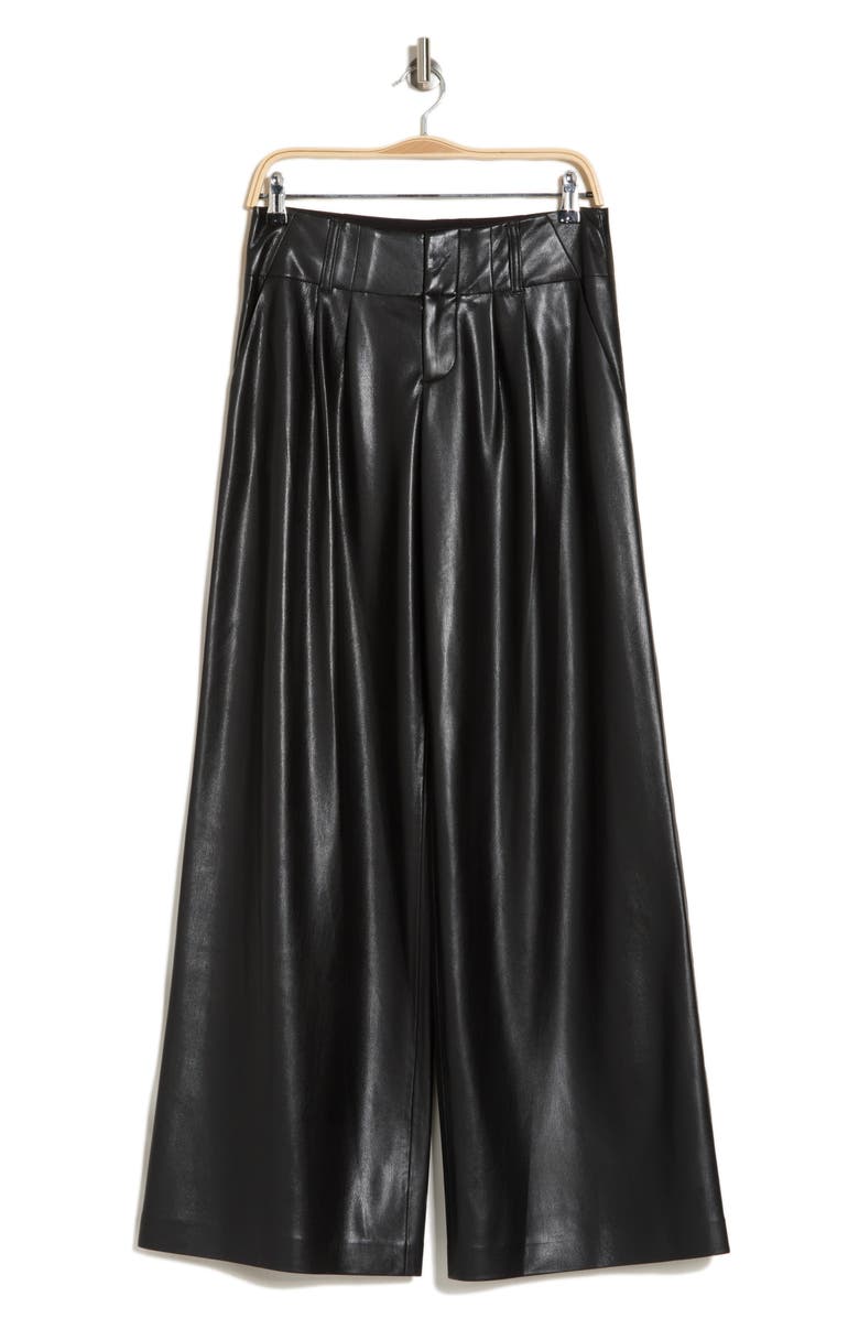 Alice + Olivia Anders Faux Leather Pants, Alternate, color, 