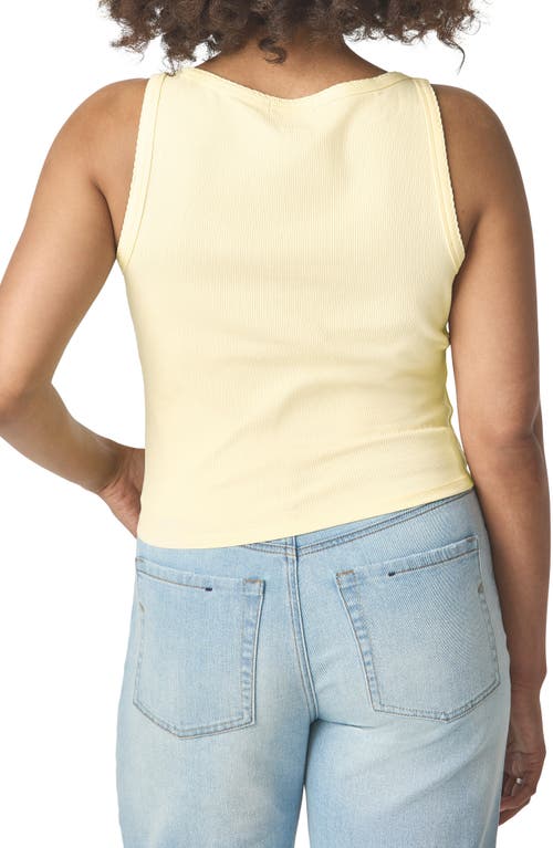 Florence By Mills Rib Button-up Tank Top In Neutral