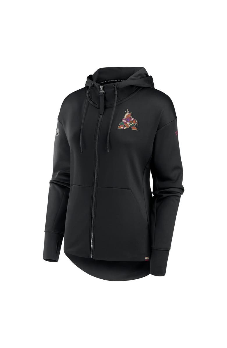 FANATICS Women's Fanatics Branded Black Arizona Coyotes Authentic Pro Scuba Full-Zip Hoodie, Alternate, color,