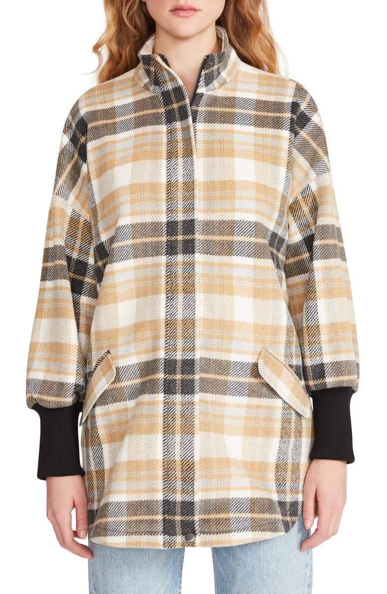 BB Dakota by Steve Madden Best Plaid Plans Coat, Alternate, color,