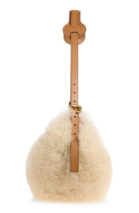 Paddington Genuine Shearling & Leather Shoulder Bag