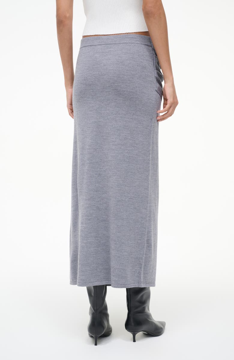 STAUD Wilma Merino Wool Skirt, Alternate, color, Heather Grey